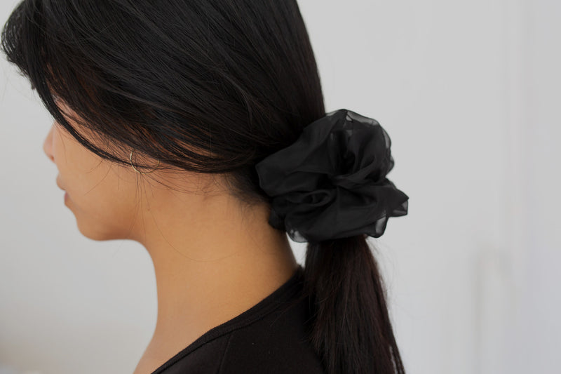 Organza Scrunchie - Black