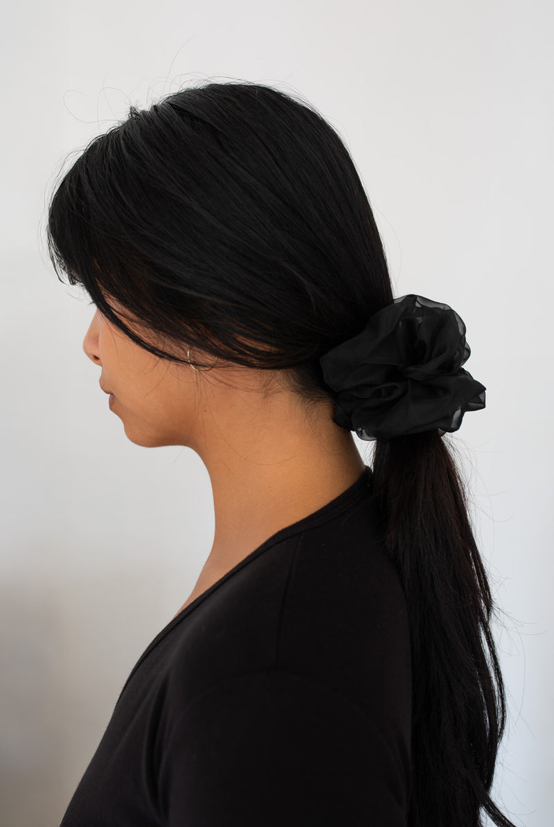 Organza Scrunchie - Black