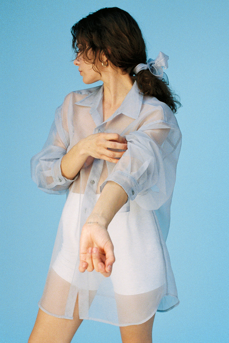 The Big Organza Button Up - Oyster