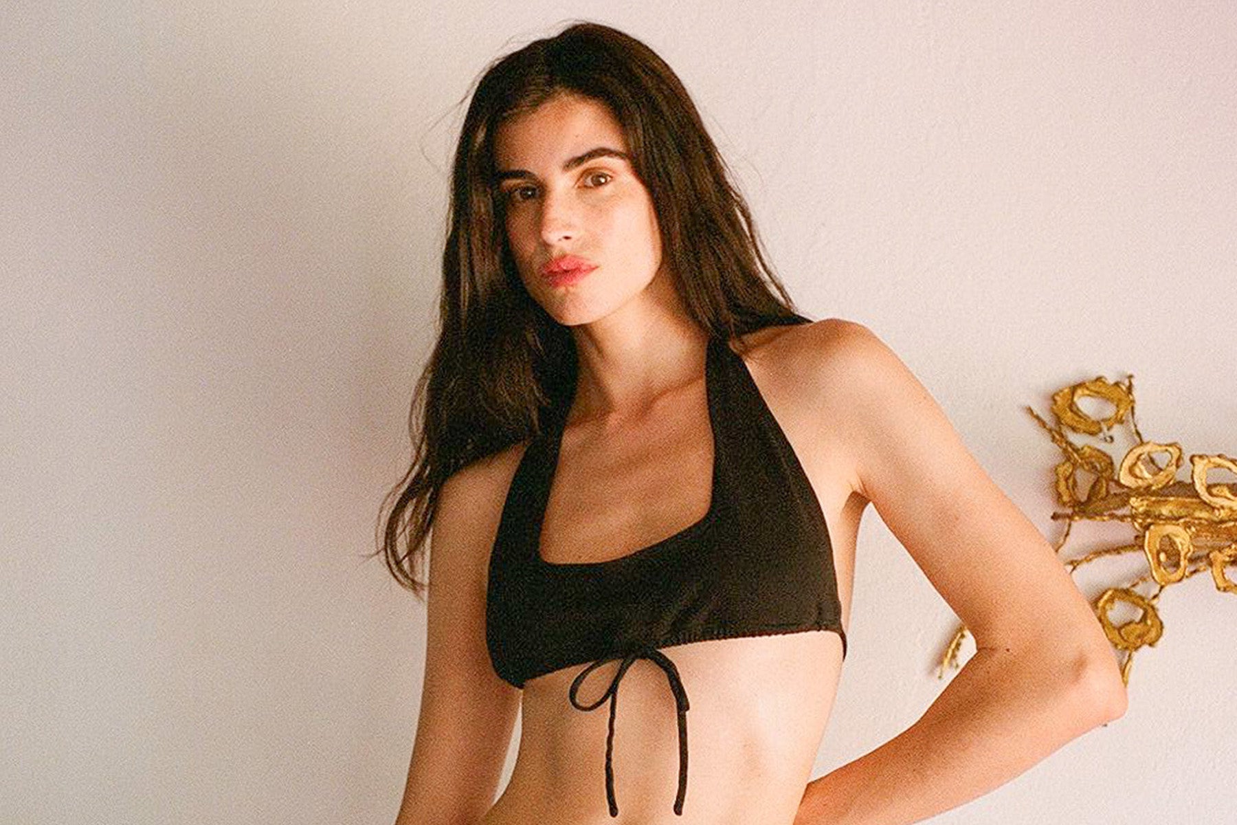 Playa Halter Bralette - Black