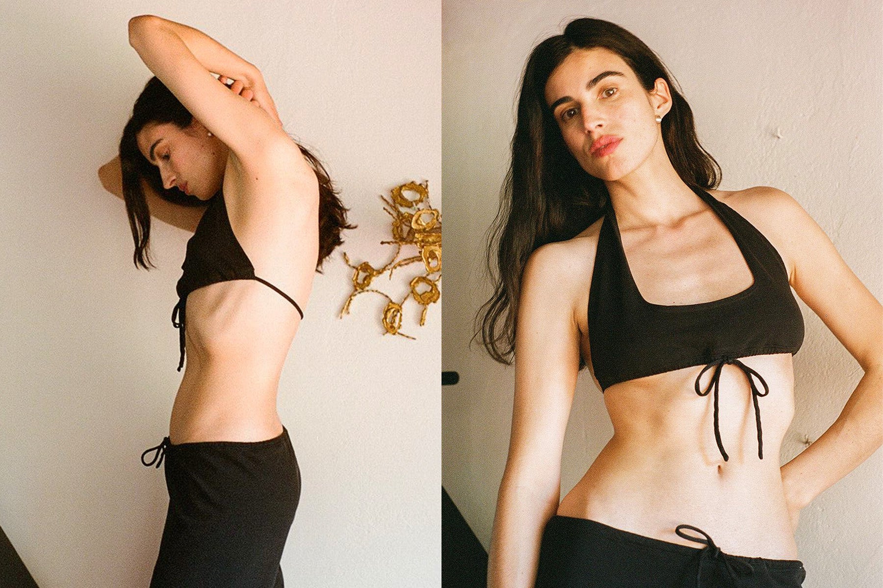 Playa Halter Bralette - Black