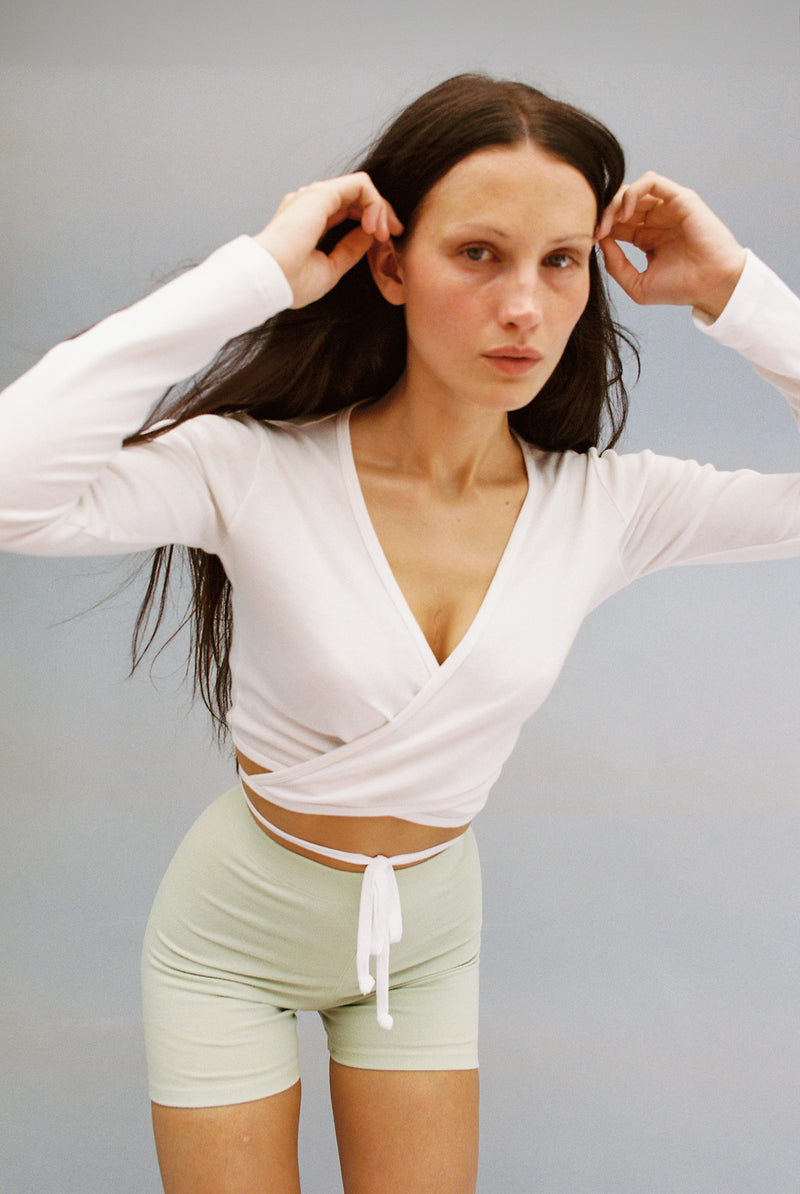 Sarita Wrap Top - White