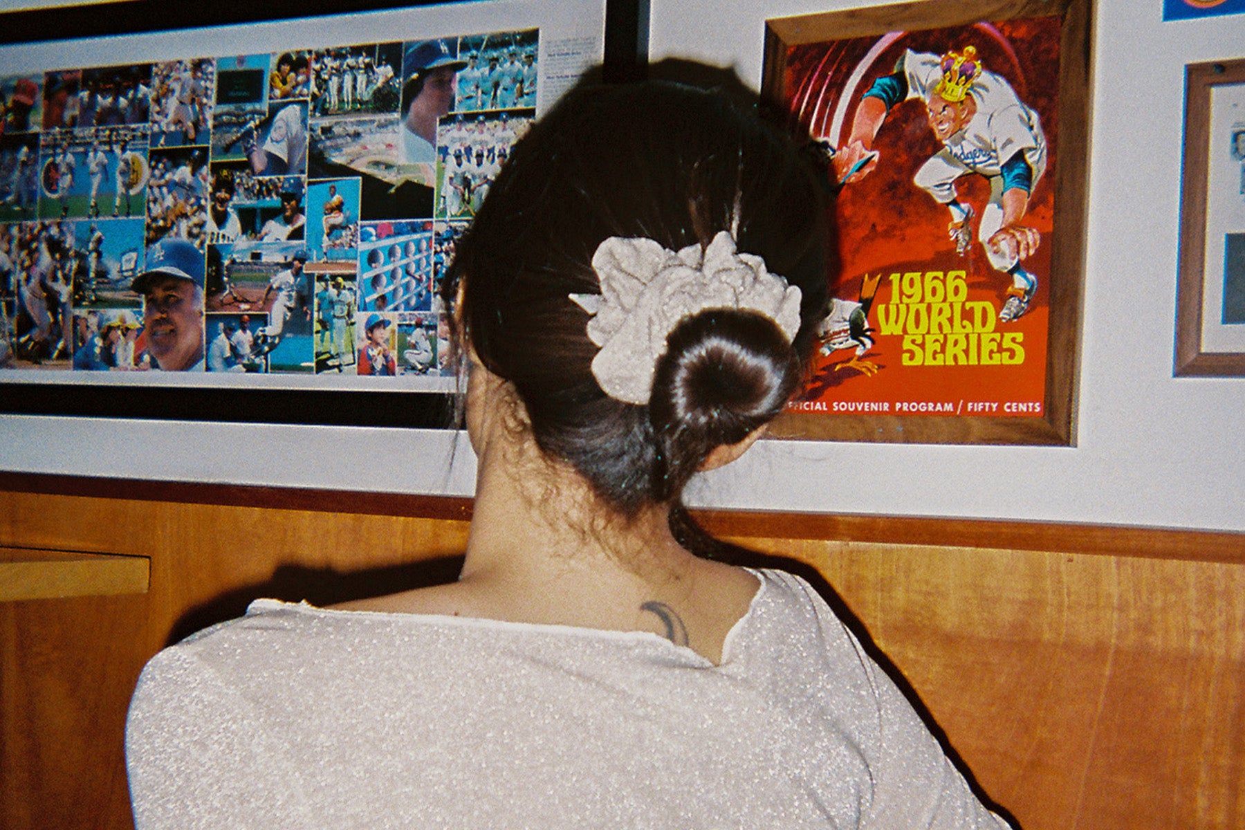 Shimmer Knit Scrunchie - Champagne