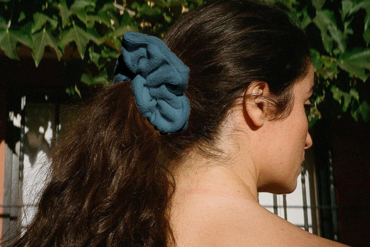 Terry Scrunchie - Shark