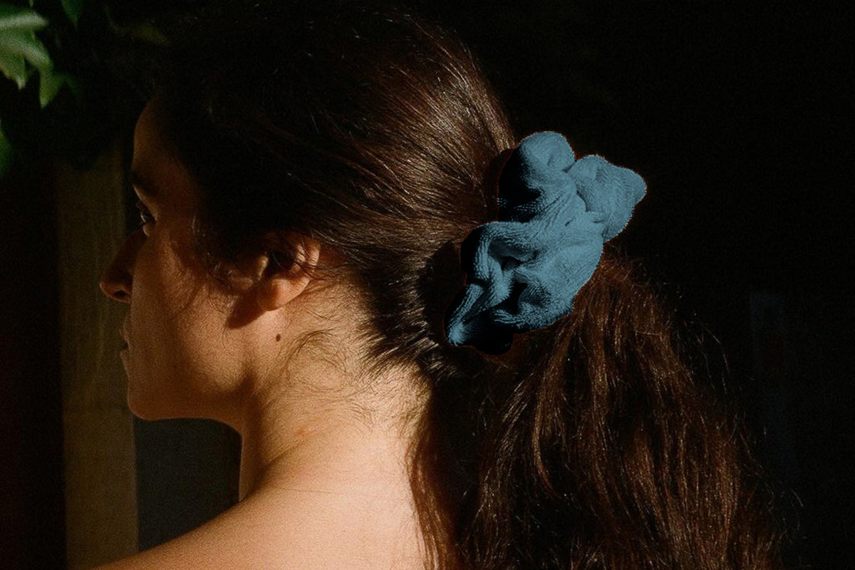 Terry Scrunchie - Shark