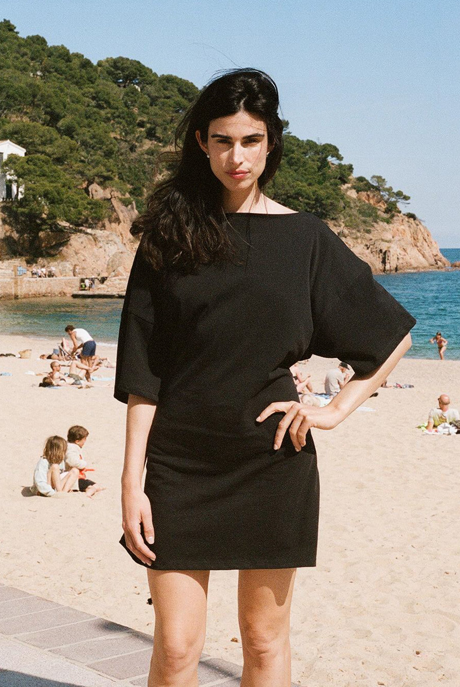 Skipper Shirt Dress - Black