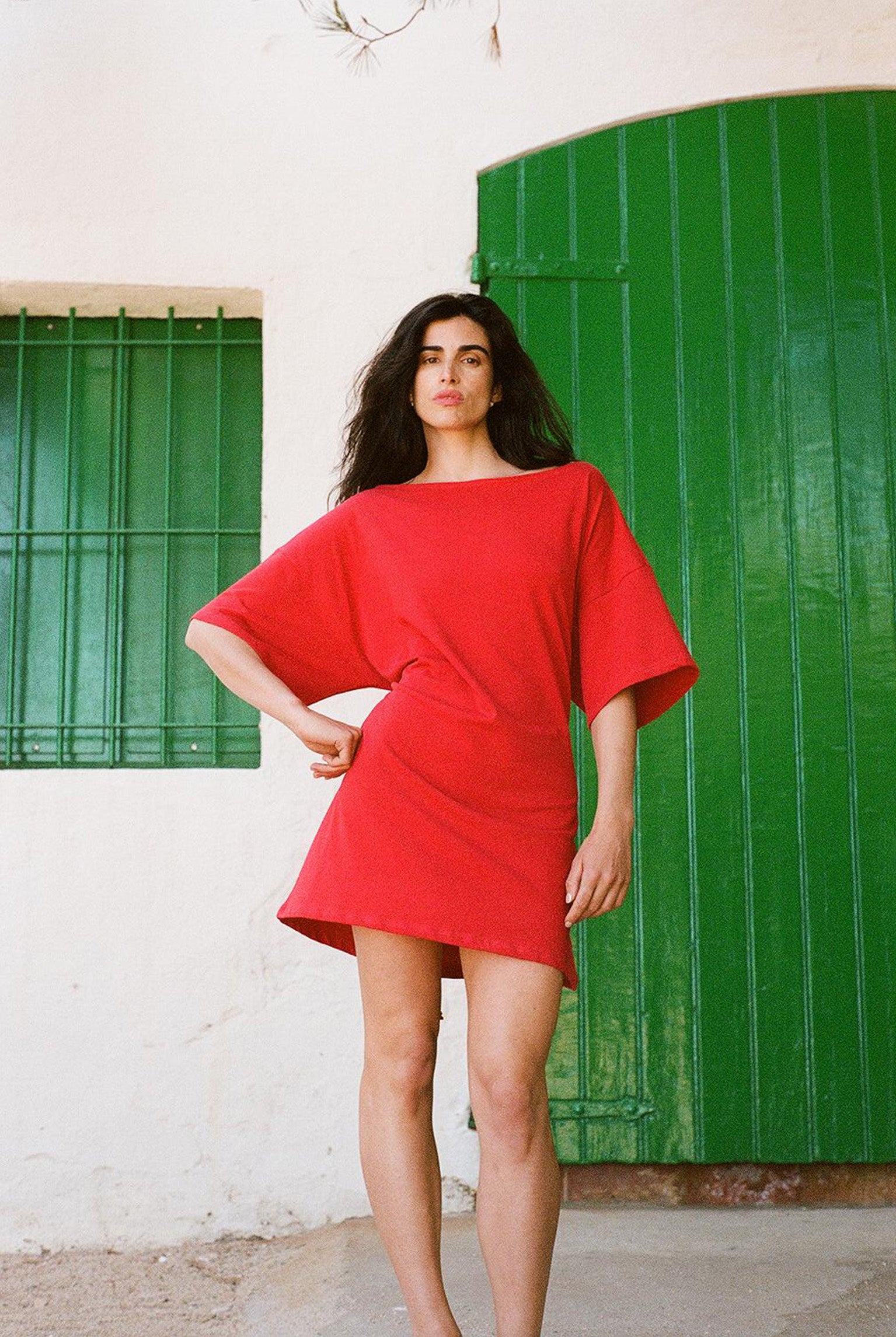 Skipper Shirt Dress - Tomate