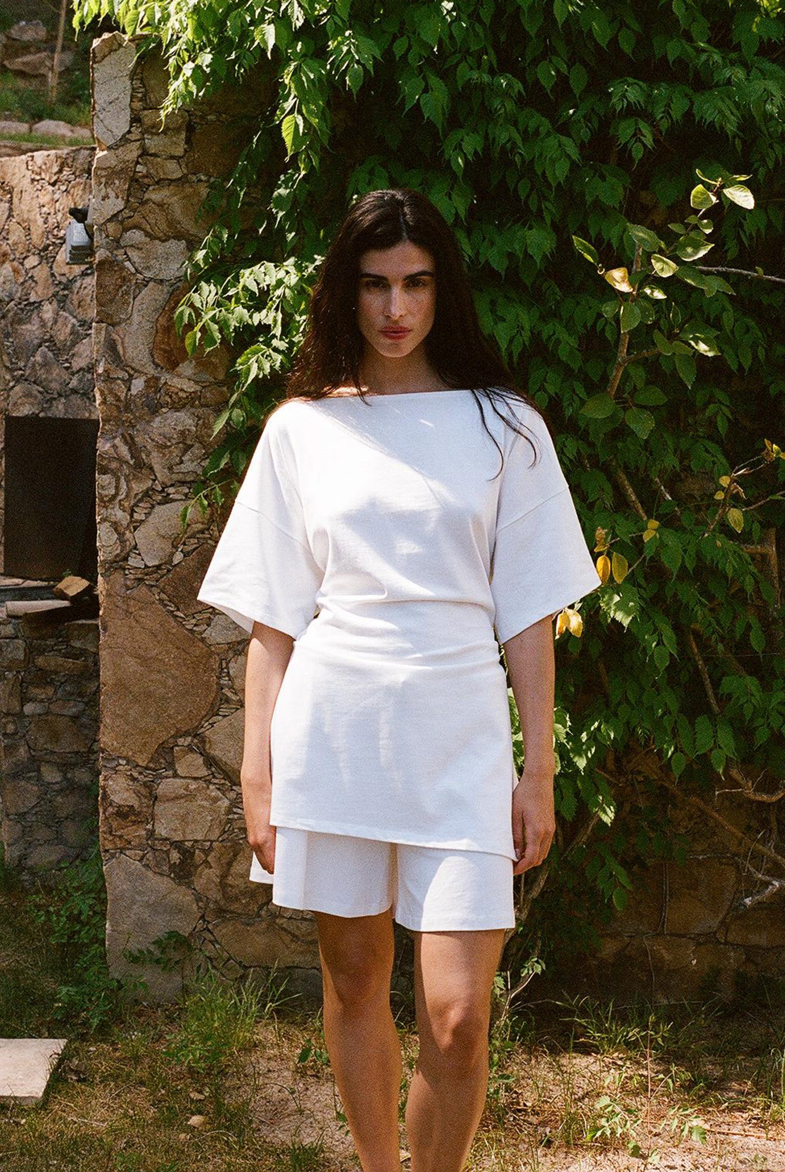 Skipper Shirt Dress - White