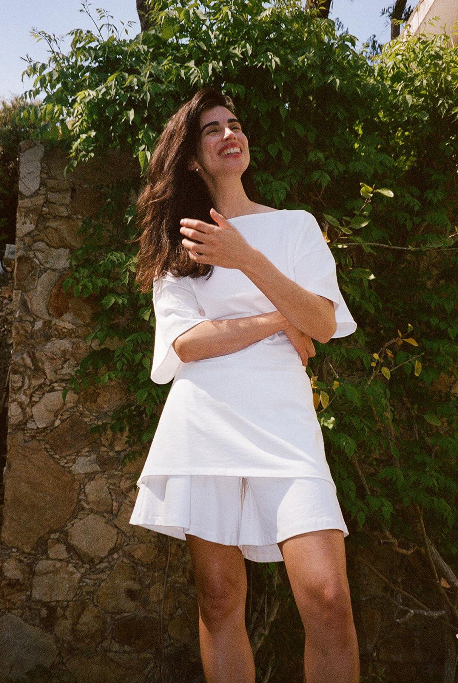 Skipper Shirt Dress - White