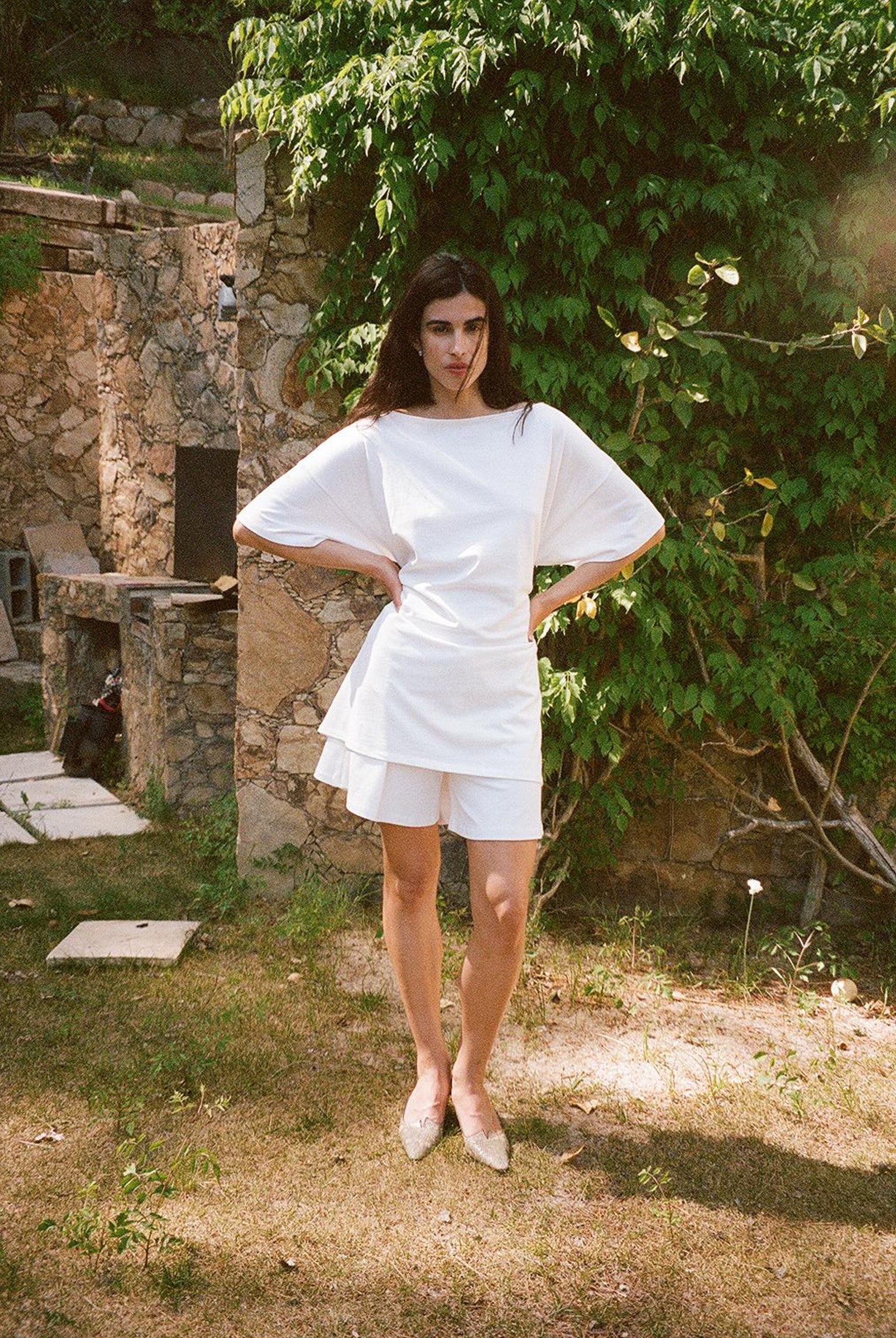 Skipper Shirt Dress - White