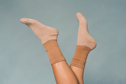 Organic Threads Crew Socks (3 Pack) - Brown
