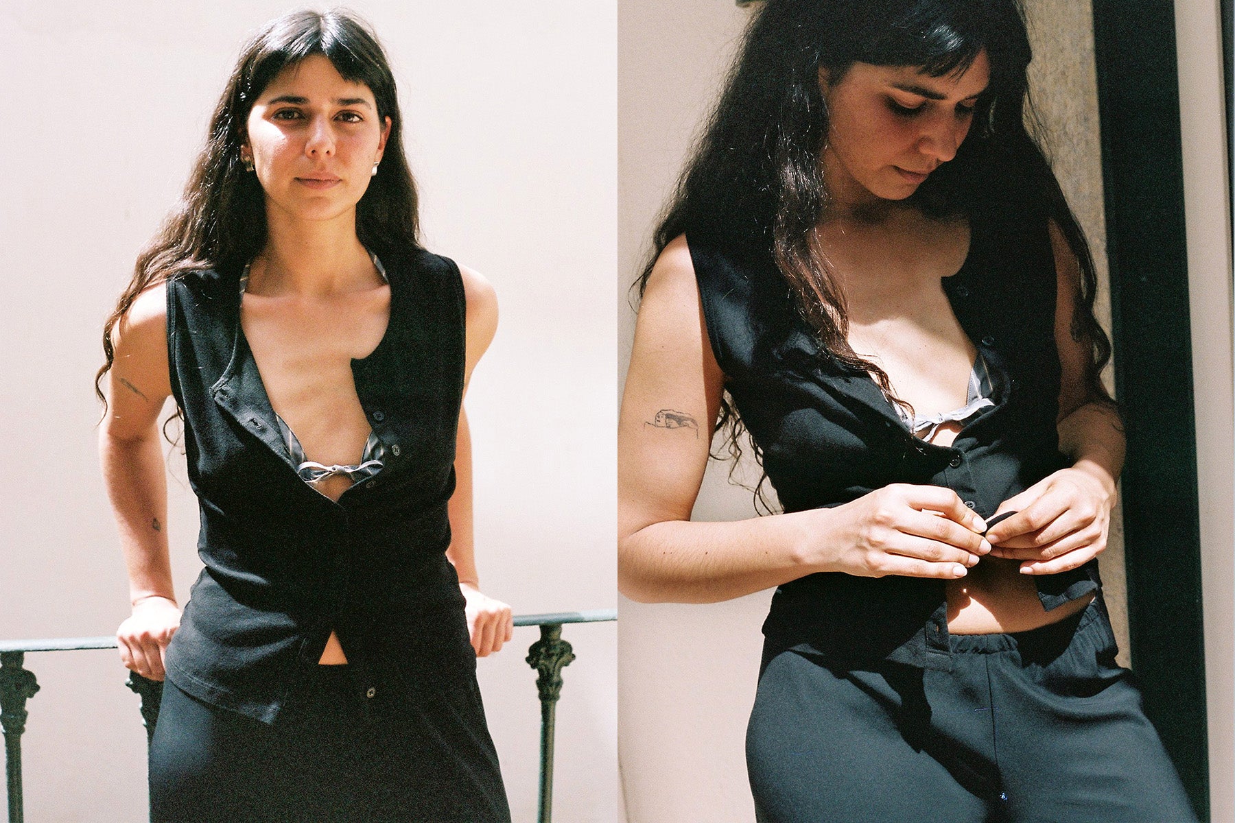 Sophie Sleeveless Cardigan - Black | GIL RODRIGUEZ
