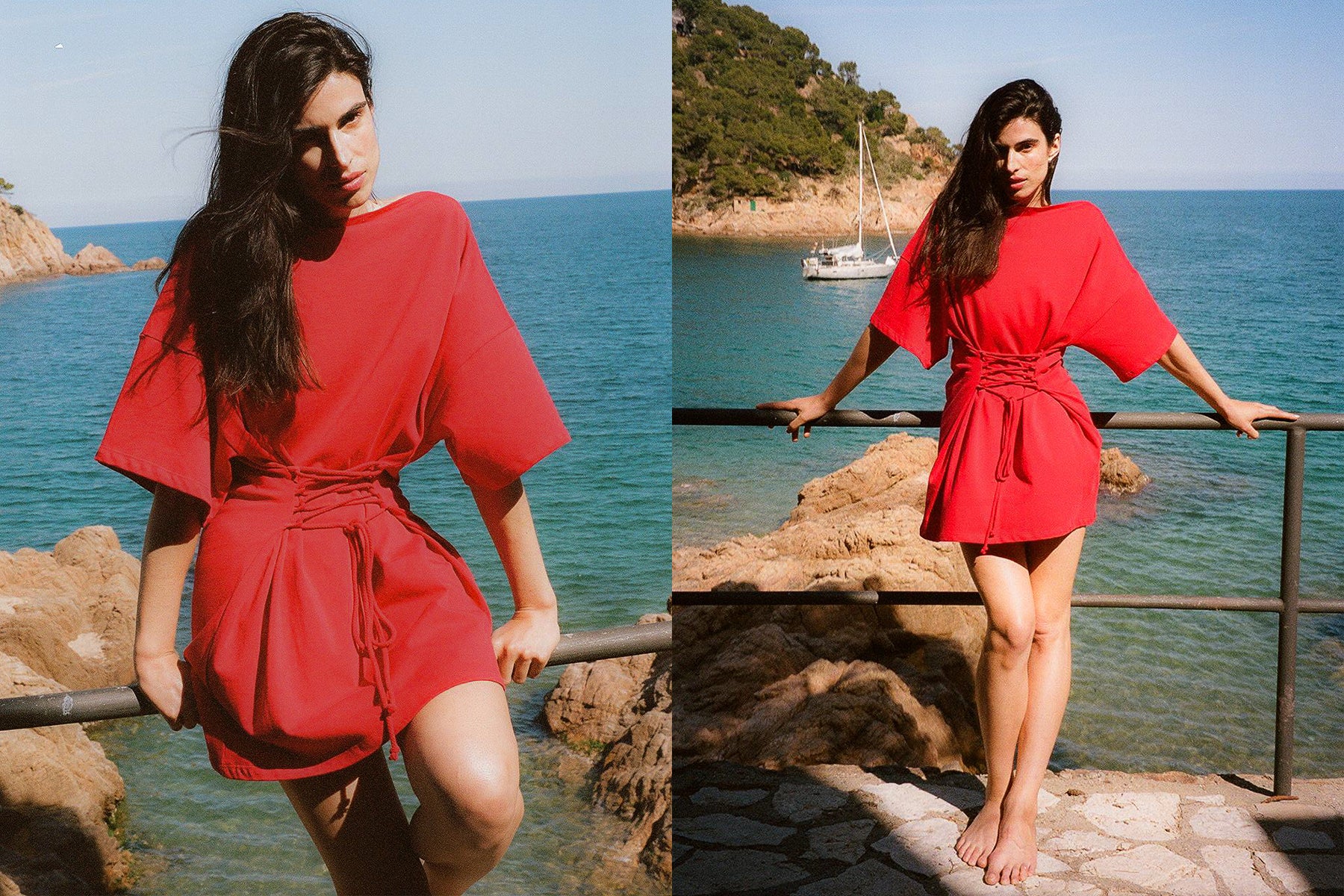 Skipper Shirt Dress - Tomate