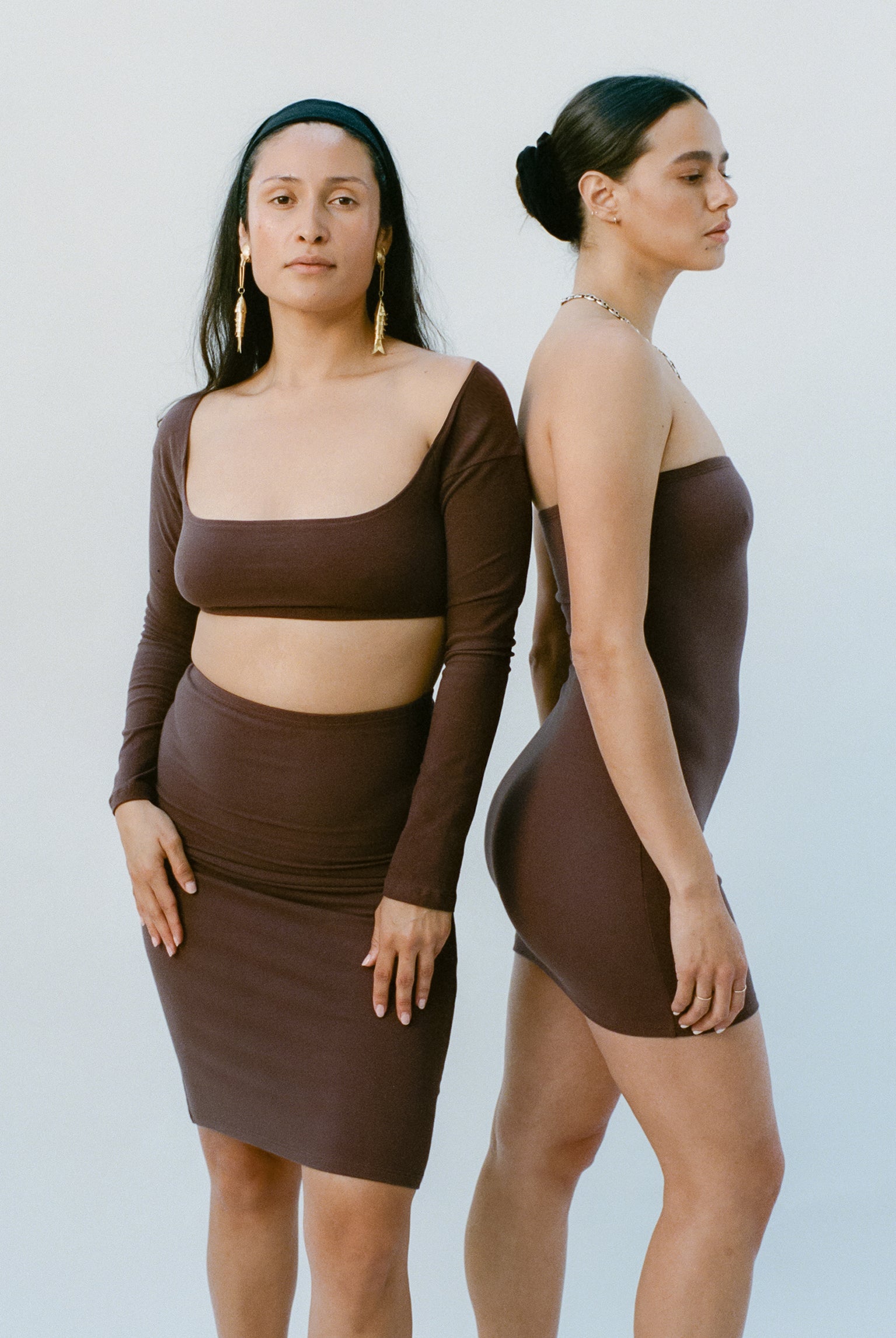 El Tigre Chiquito L/S Crop Top - Chocolate