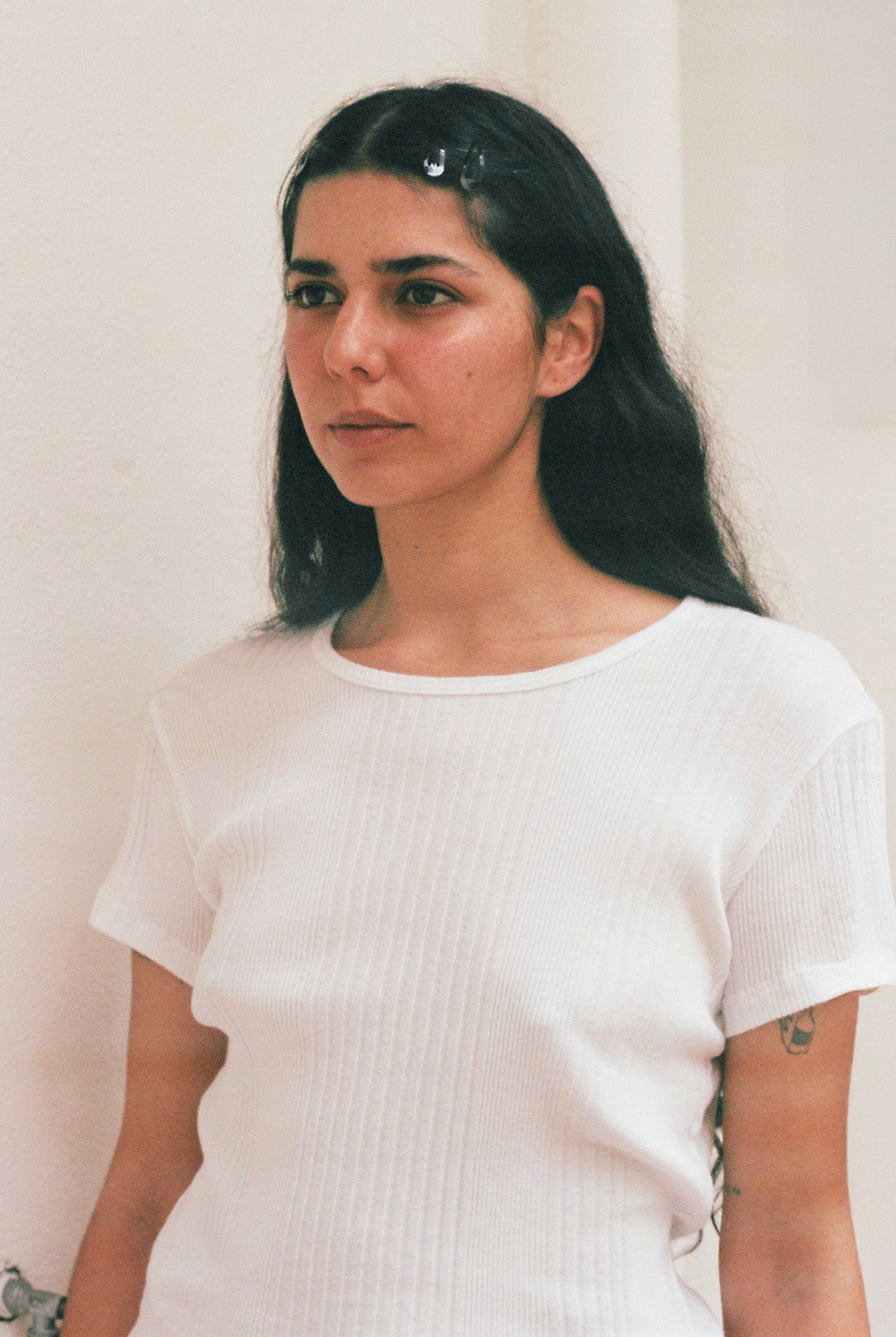 Variated Rib S/S Tee - White | GIL RODRIGUEZ