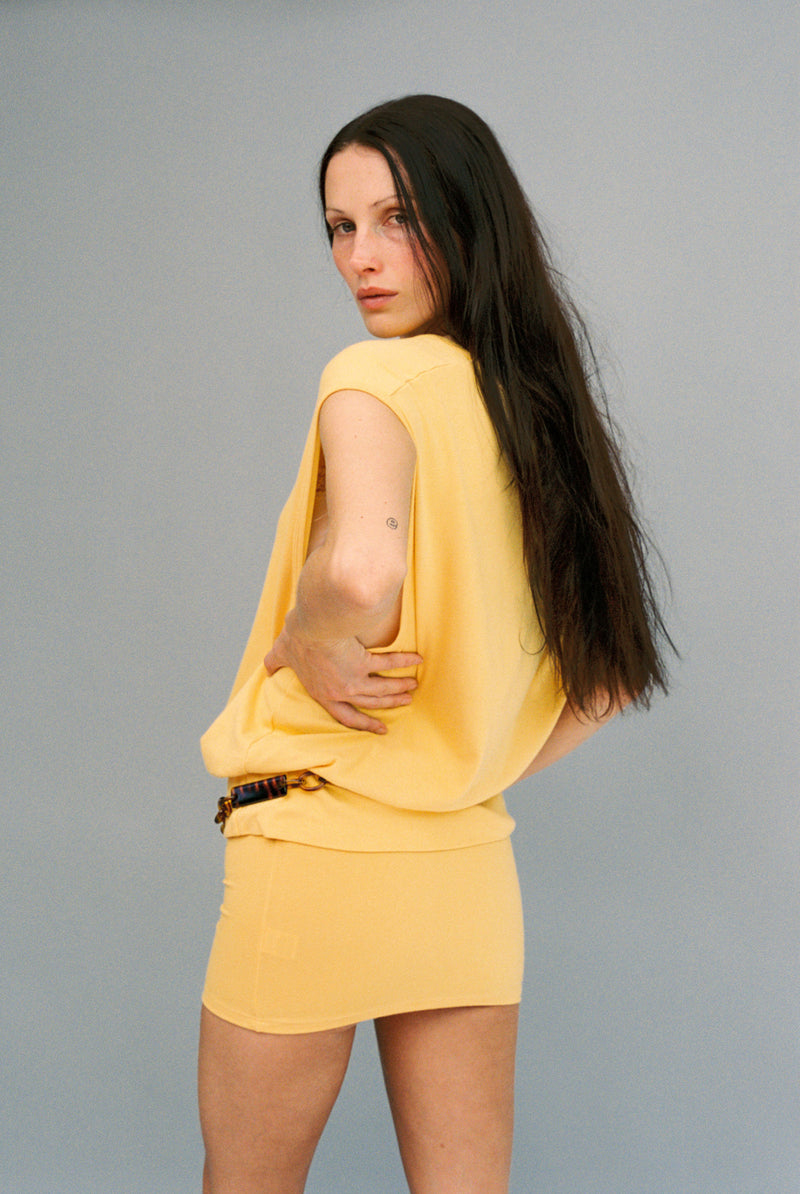 Billie Oversized Vest - Turmeric