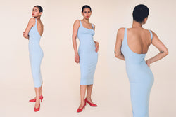 Corazon Midi Dress - Baby Blue