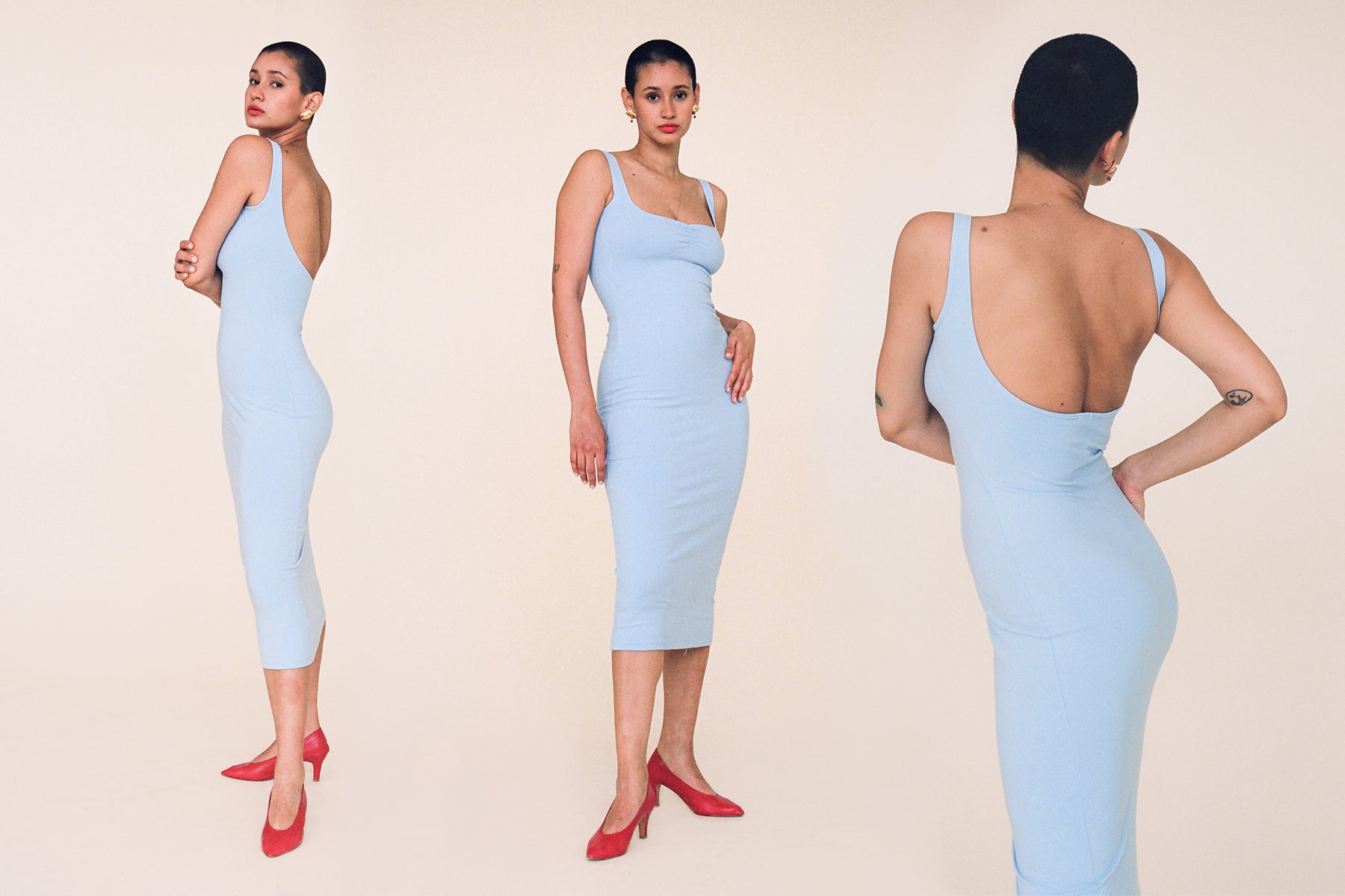Corazon Midi Dress - Baby Blue (2nd Quality)