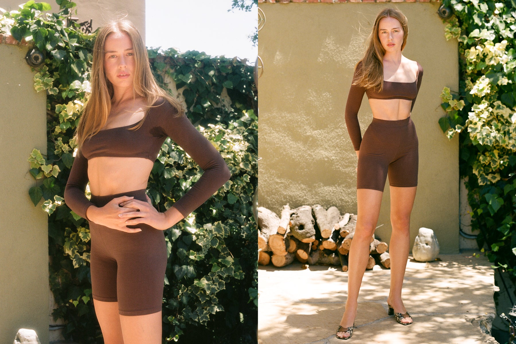 El Tigre Chiquito L/S Crop Top - Chocolate