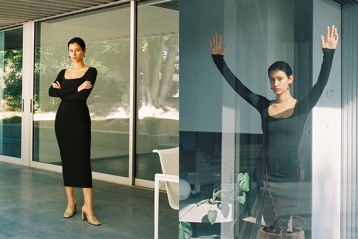 El Tigre Midi Dress - Black