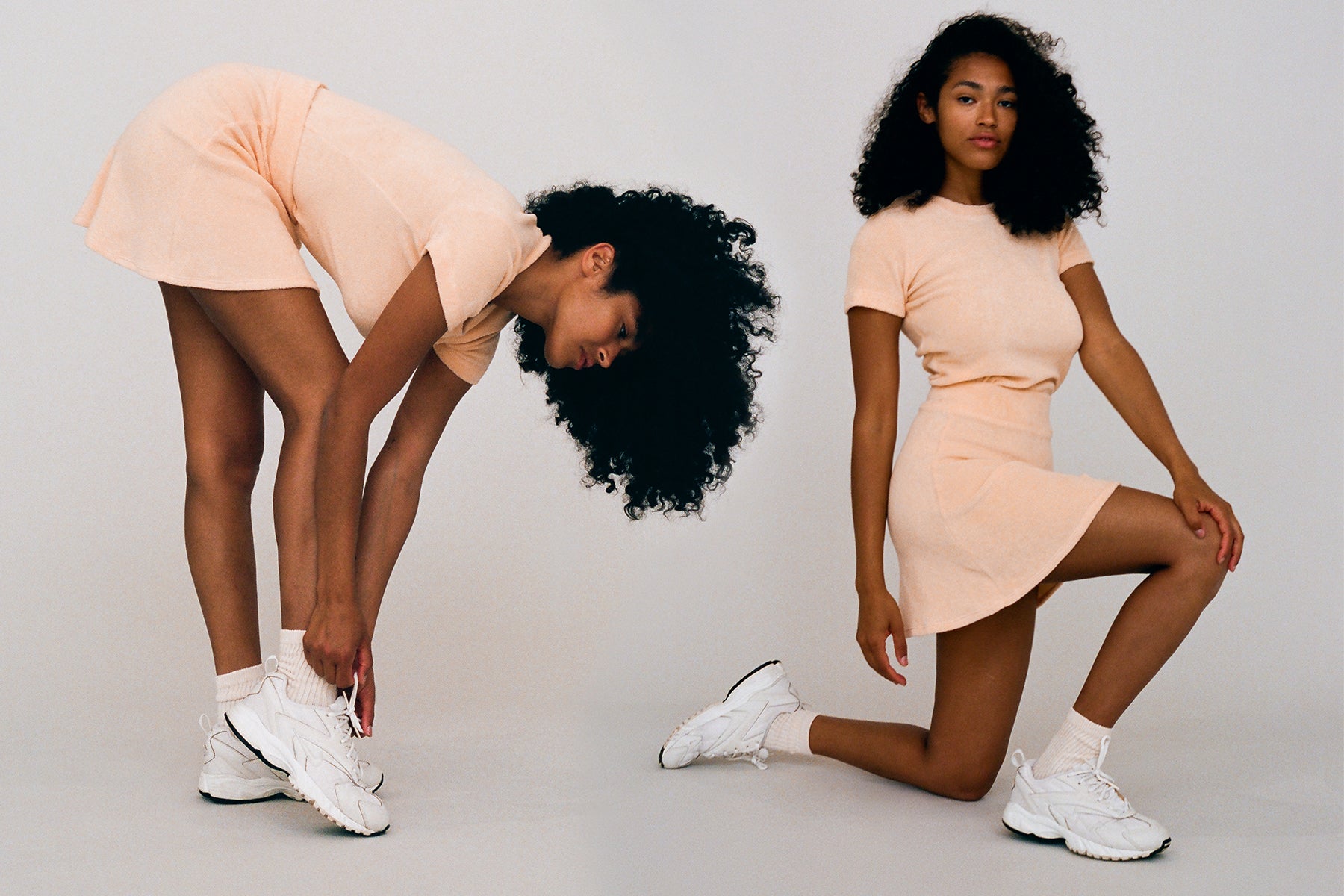 Terry Tennis Skirt - Peach
