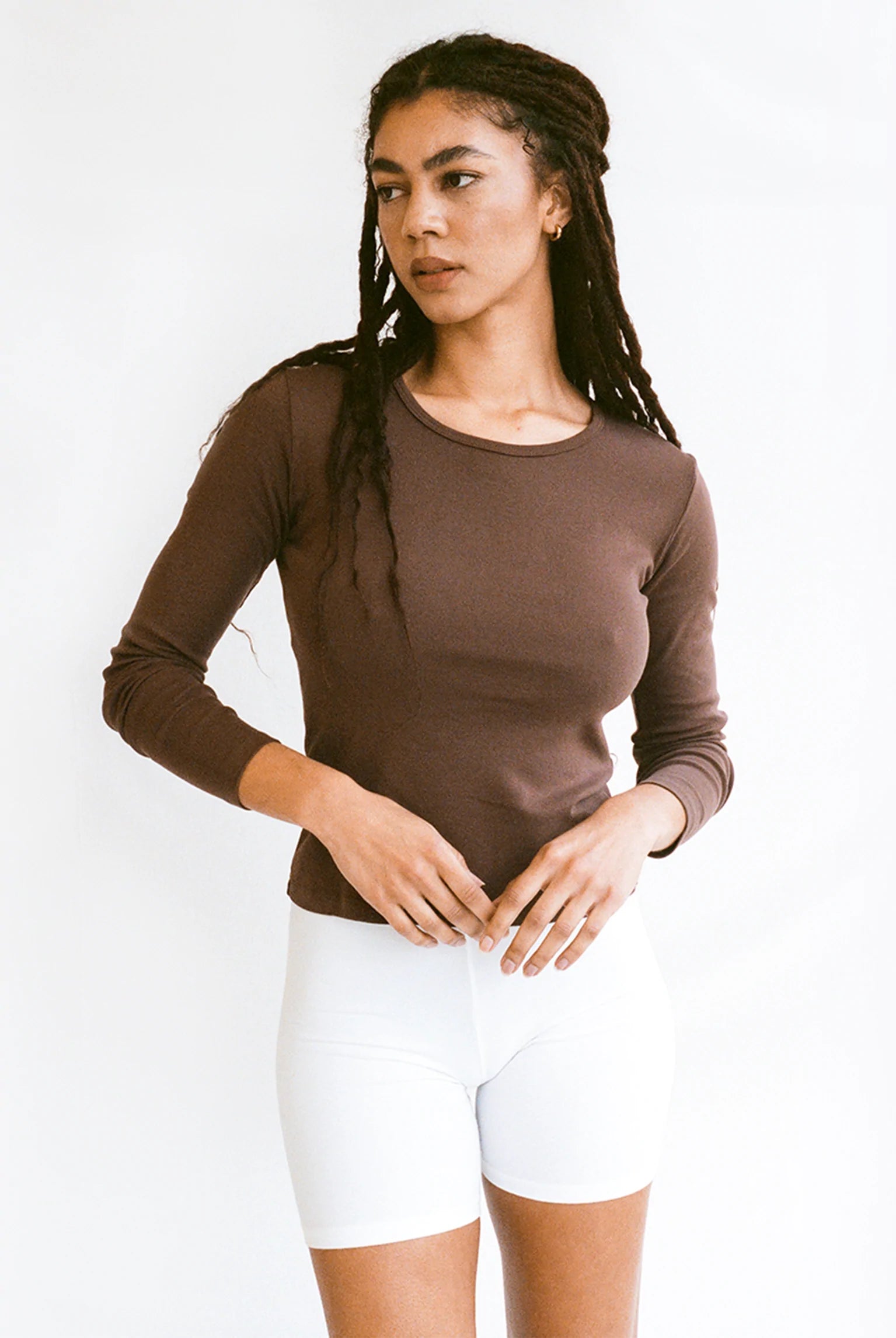 Long Sleeve Bellevue Tee - Chocolate (2nd Quality)