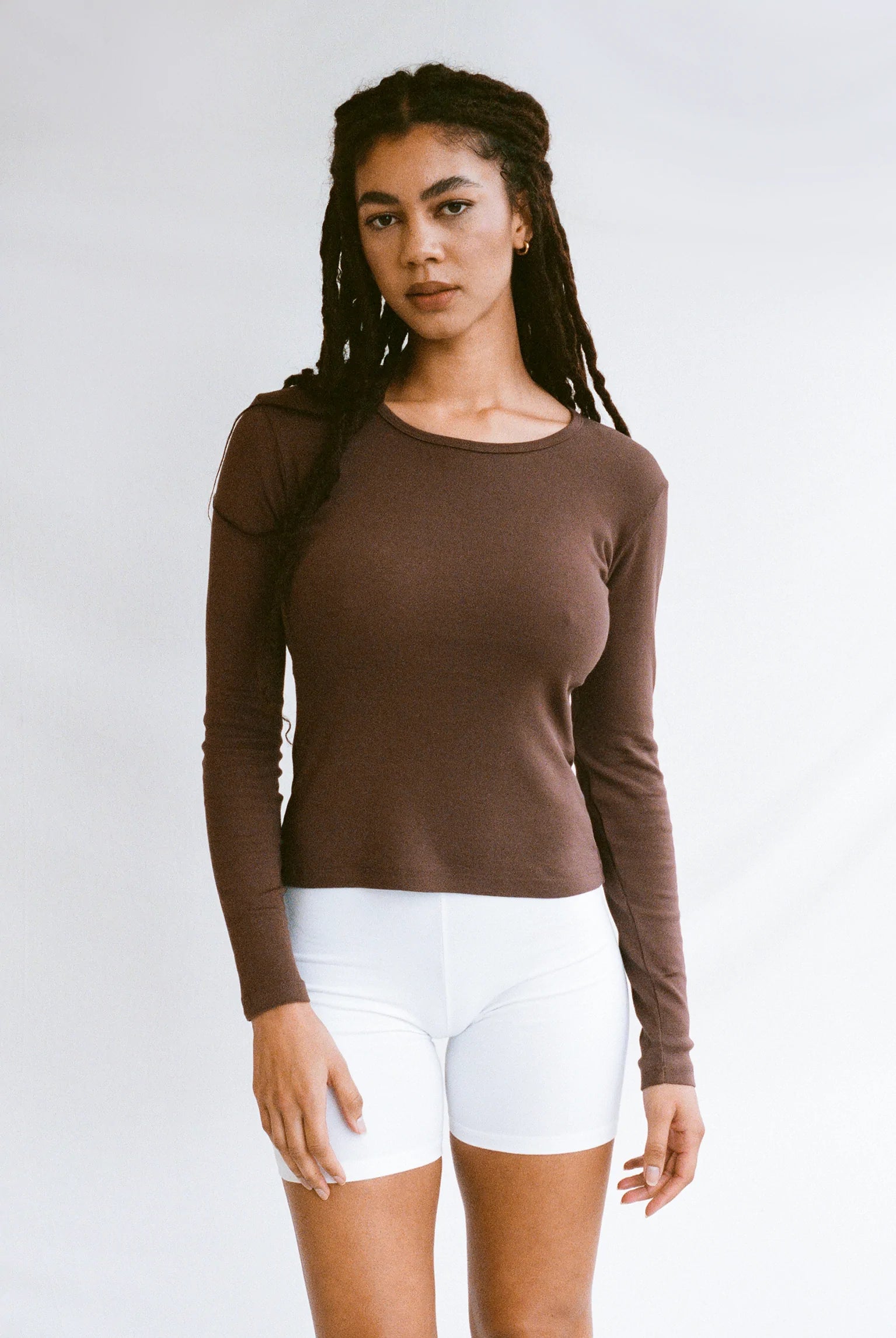 Long Sleeve Bellevue Tee - Chocolate (2nd Quality)