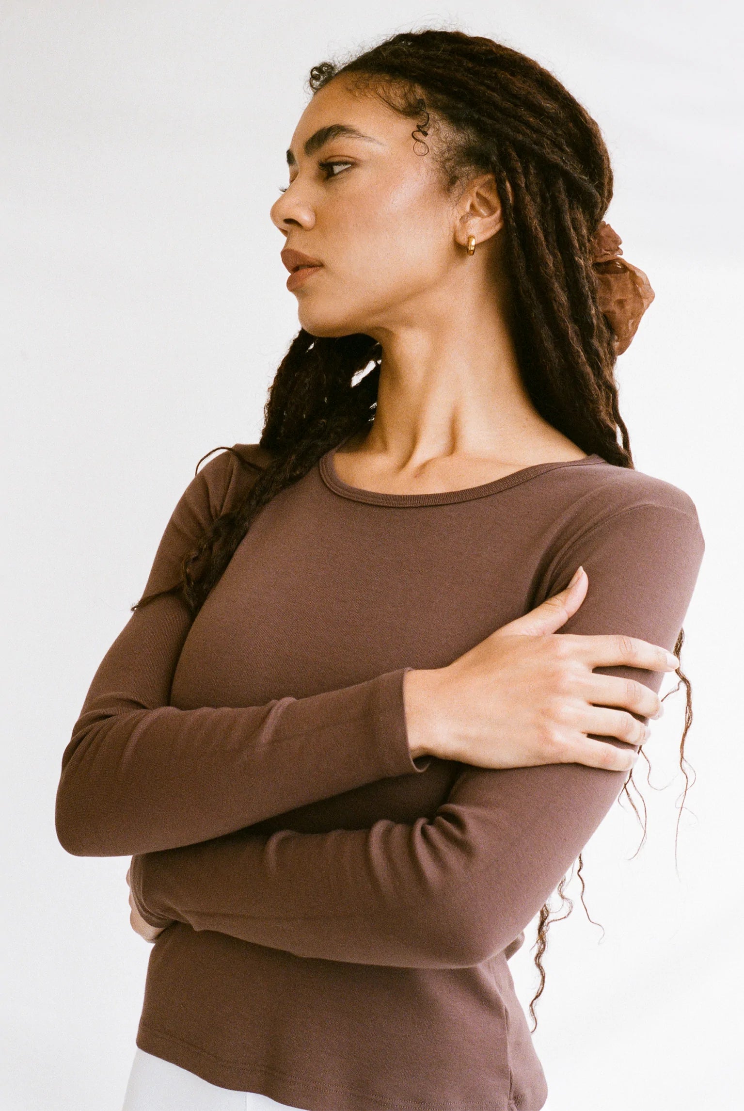 Long Sleeve Bellevue Tee - Chocolate (2nd Quality)