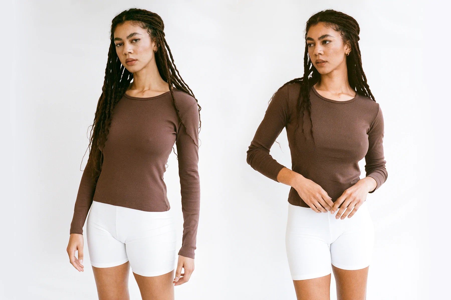 Long Sleeve Bellevue Tee - Chocolate (2nd Quality)