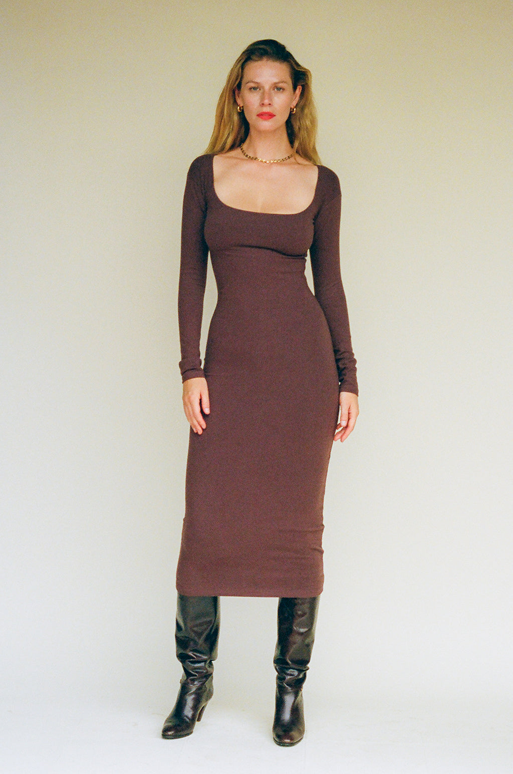 El Tigre Midi Dress - Chocolate (2nd Quality)
