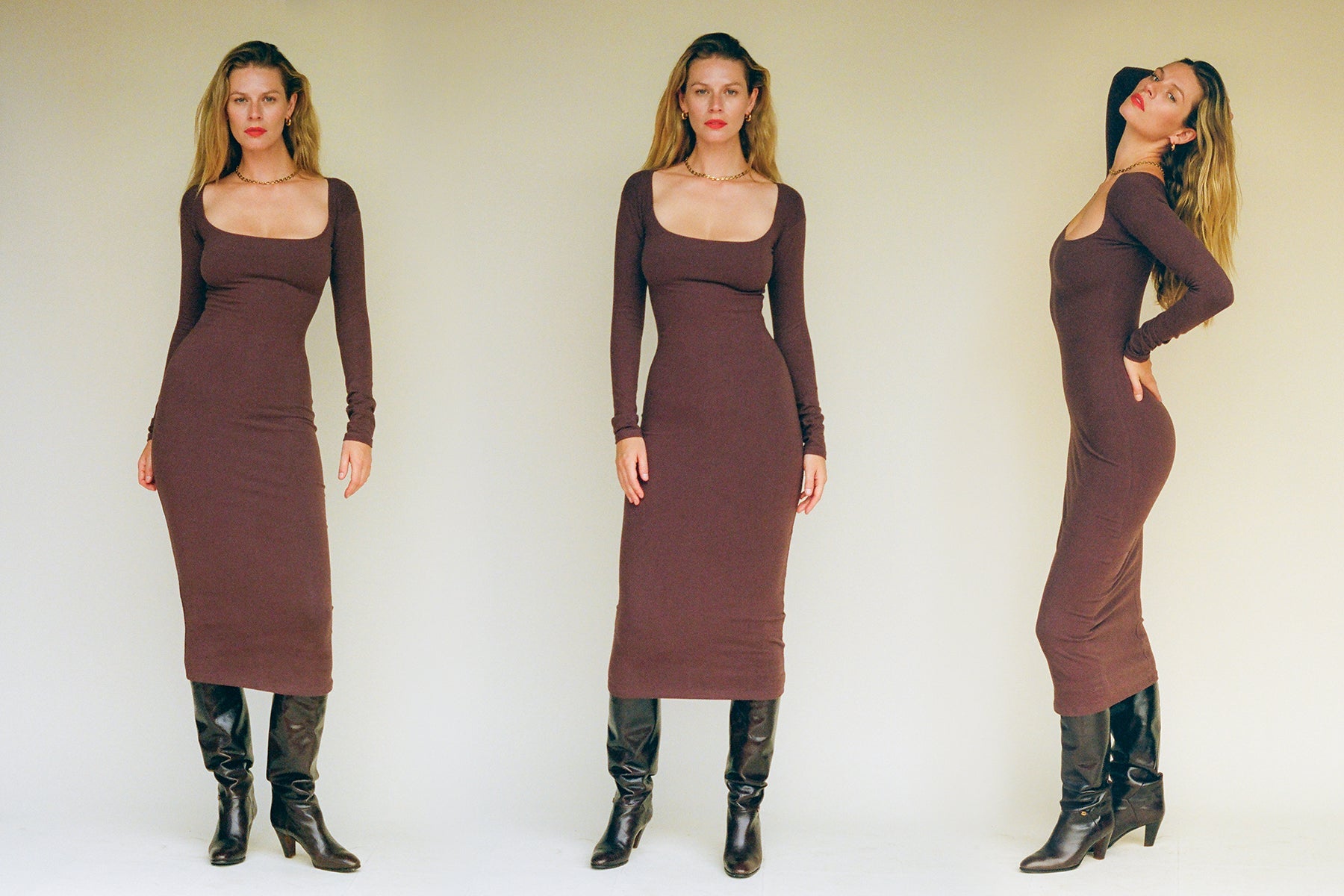 El Tigre Midi Dress - Chocolate (2nd Quality)
