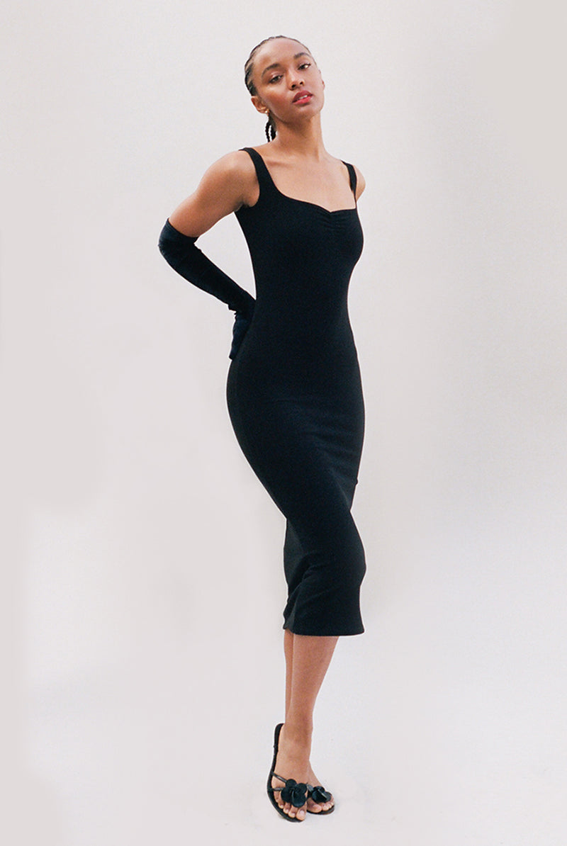 Corazon Midi Dress - Black