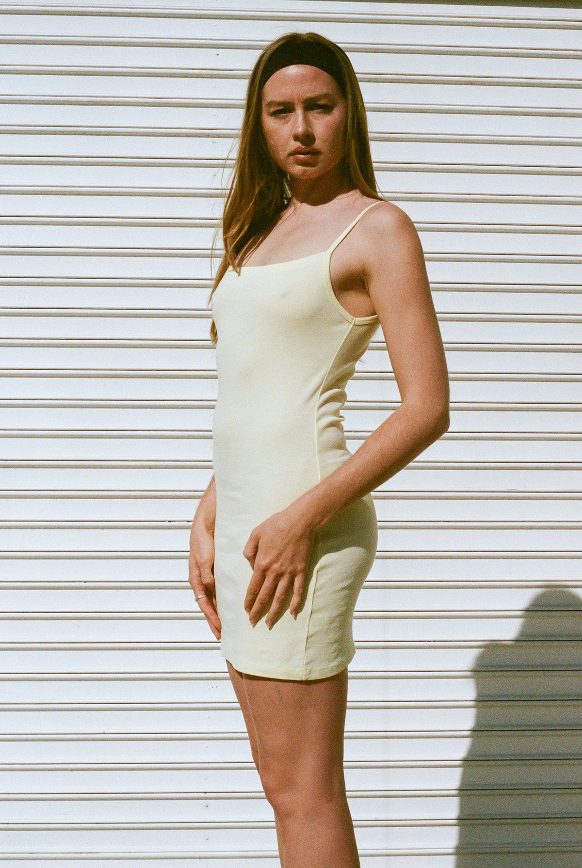 LaPointe Tank Mini Dress - Banana Cream