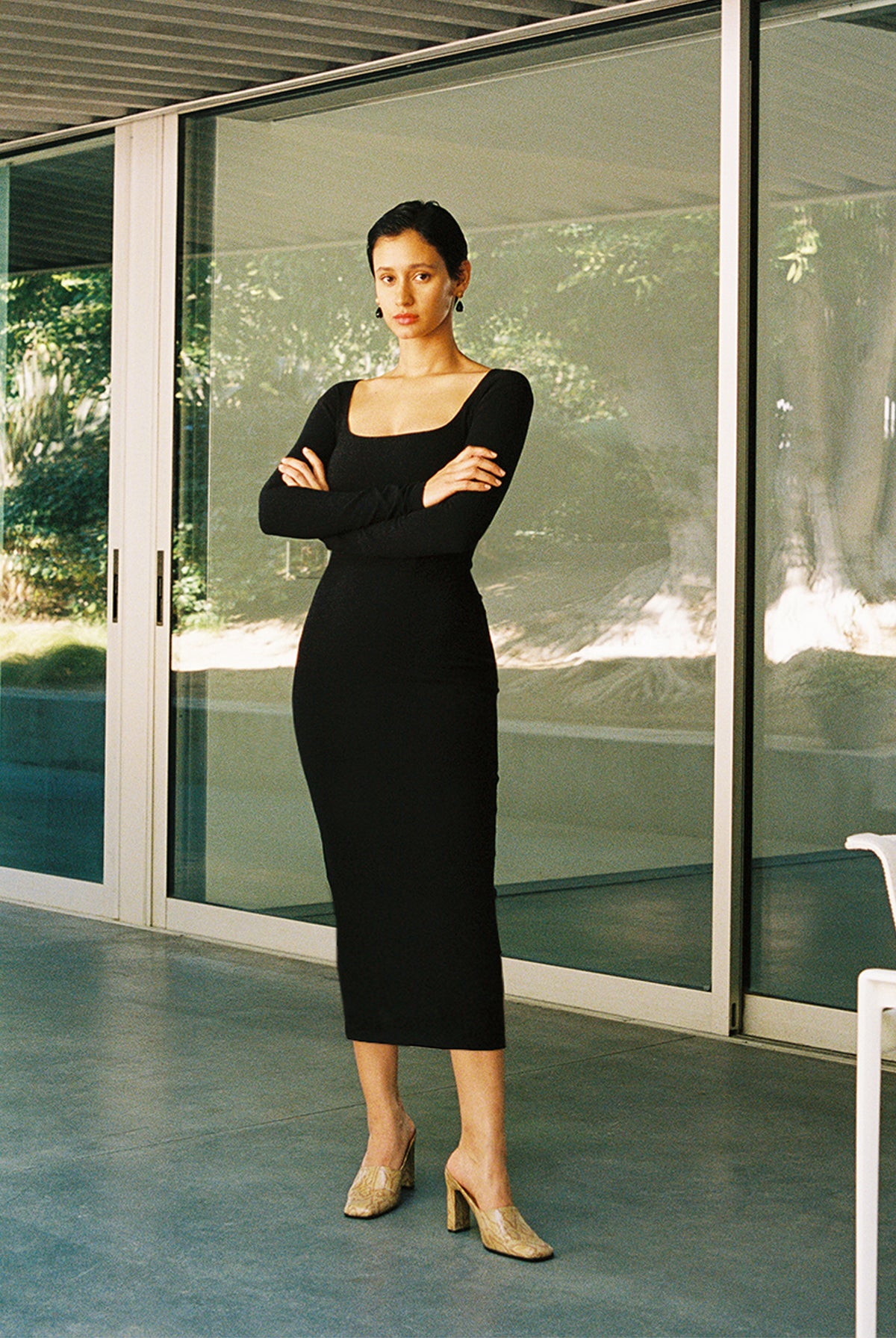 El Tigre Midi Dress - Black