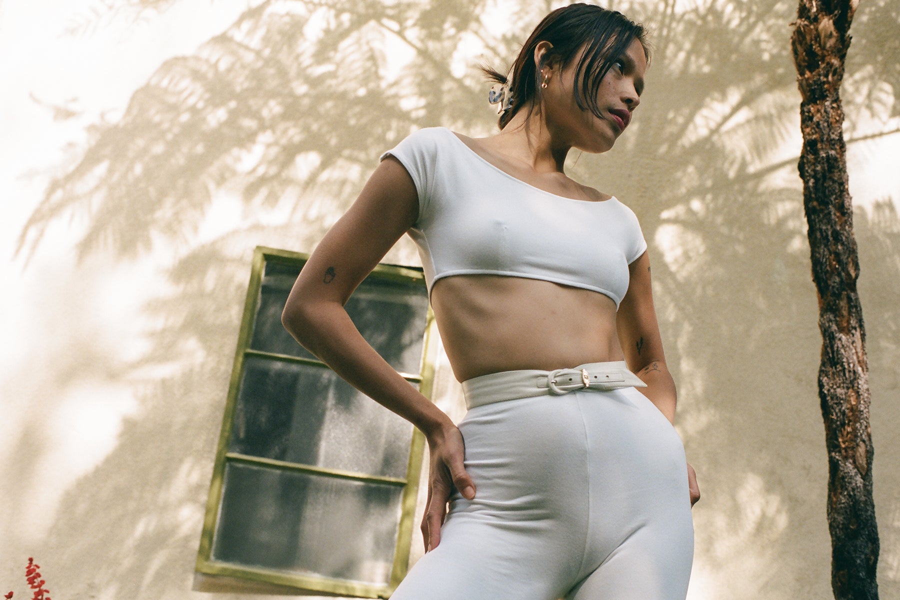 Salinas Crop Top - White