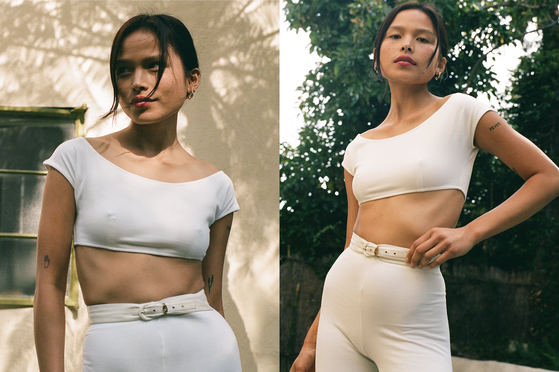 Salinas Crop Top - White